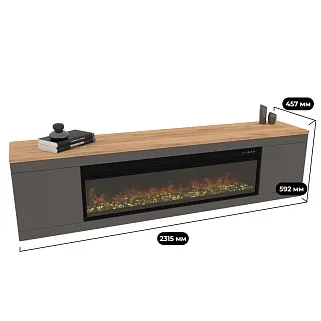 Тумба ТВ напольная с электрокамином L546