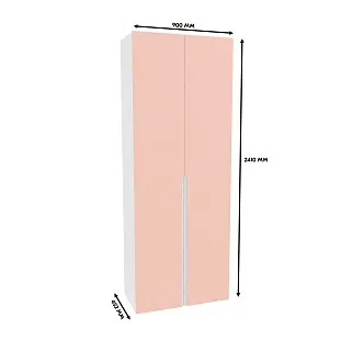 Шкаф двухдверный узкий, фасады в эмали LE210.44-1