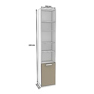 Стеллаж завершающий боковой глубина 452мм E250.45