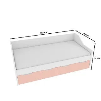 Кровать односпальная, фасады в эмали LE902.190, 90x190