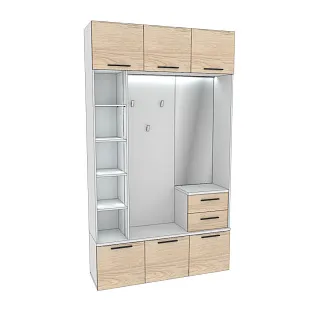 Секция с вешалкой и стеллажом с подсветкой L416