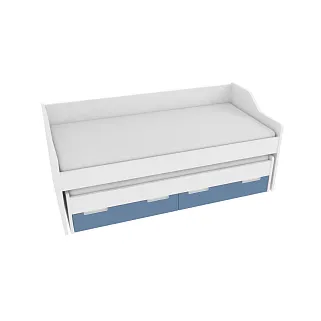 Кровать с выдвижным спальным местом, фасады в эмали LE910, 90x200