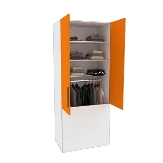 Шкаф двухдверный с фальш стенкой L212