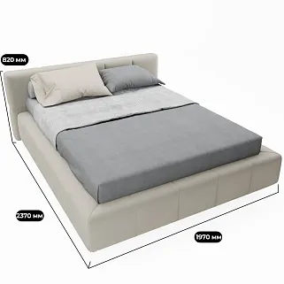 Кровать двуспальная мягкая QUADRO-soft-m  с подъемным механизмом, 180x200