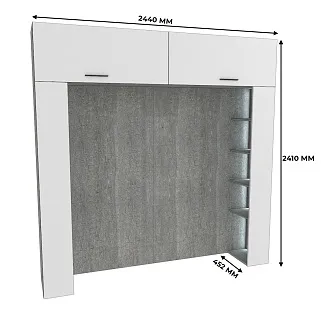 Ниша для кровати с секциями с подсветкой LG407.44