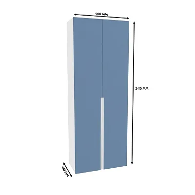 Шкаф двухдверный узкий, фасады в эмали LE210.44-1