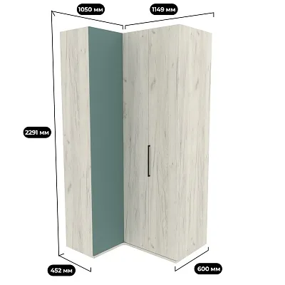 Шкаф угловой со складной дверью E209 L/R