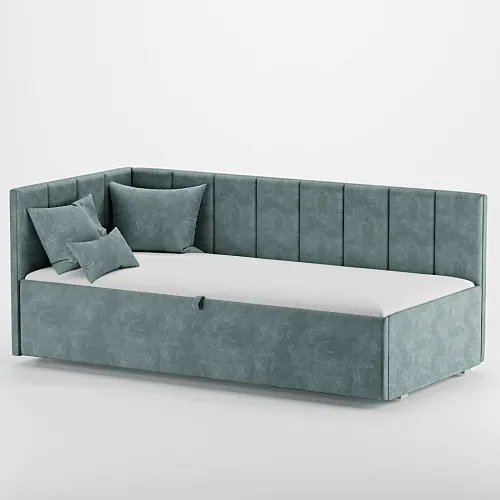 Кровать с подъемным механизмом и ящиком для белья ЛАЙН М1