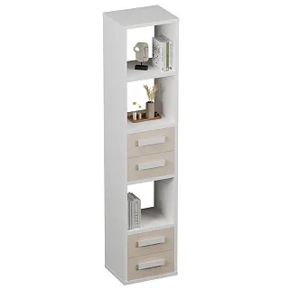 Cтеллаж сквозной книжный на 5 ниш с ящиками E805