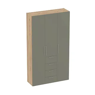 Шкаф трехдверный с ящиками узкий L203.44