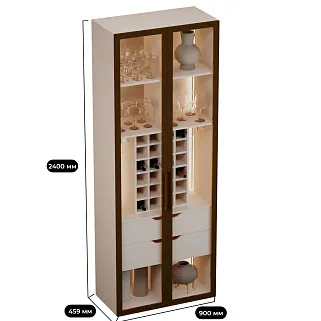 Шкаф-бар со встроенными ящиками с подсветкой R217