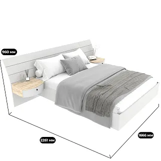 Кровать двуспальная Palermo с парящим эффектом, 160x200