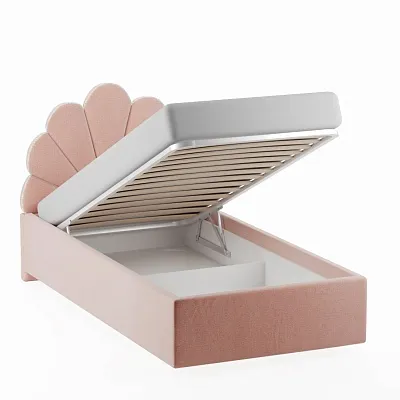 Кровать односпальная мягкая DENNI с подъемным механизмом