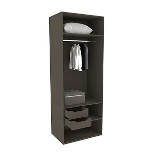 Шкаф двухдверный с узкими ящиками, фасады в эмали LE210.60-2