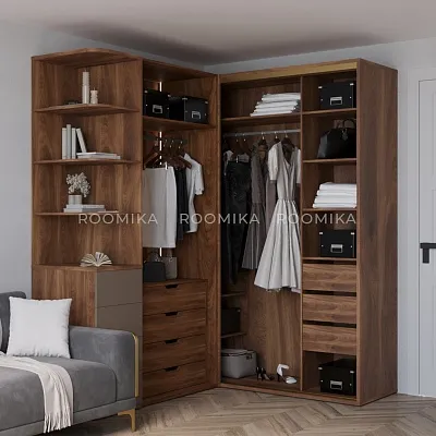 Шкаф для спальни с четырьмя ящиками и штангой с подсветкой R210.60-3