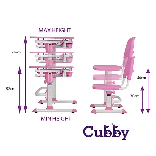 Комплект Cubby Парта и стул-трансформеры Lupin WB