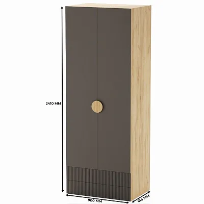 Шкаф 2 дверный с ящиками, фасады в эмали LE211.60