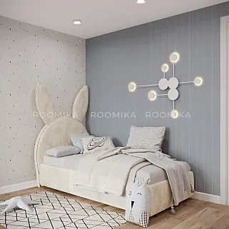 Кровать односпальная мягкая BUNNY  с подъемным механизмом, 90x190