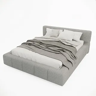 Кровать двуспальная мягкая QUADRO-soft-m  с подъемным механизмом, 180x200