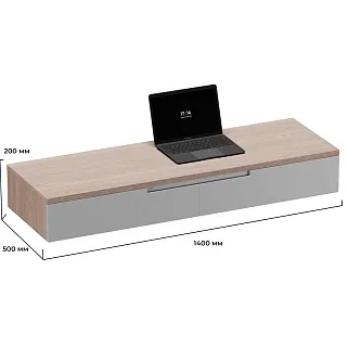 Туалетный столик, фасады в эмали LE515 НКД