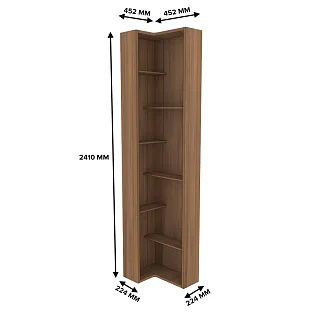 Стеллаж завершающий угловой L230