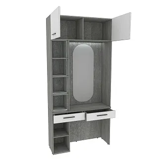 Столик туалетный с антресолью и стеллажом с подсветкой LG415