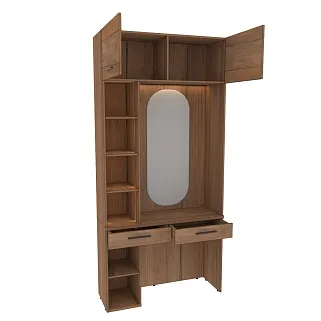 Столик туалетный с антресолью и стеллажом с подсветкой L415