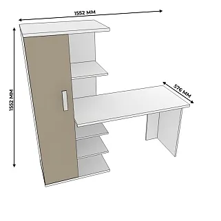 Рабочий стол со встроенным стеллажом HOF423