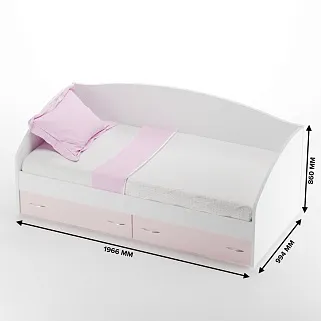 Кровать односпальная с ящиками P902N, 90x190