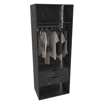 Шкаф для спальни с двумя ящиками и штангой с подсветкой R210.60-2