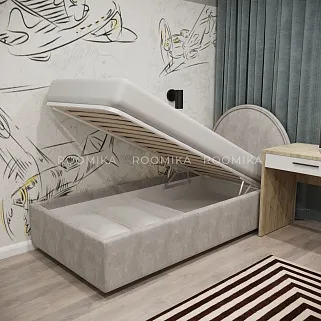 Кровать односпальная мягкая BUBBLE с подъемным механизмом, 90x190