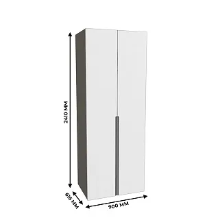 Шкаф 2 дверный, фасады в эмали LE-210.60-2