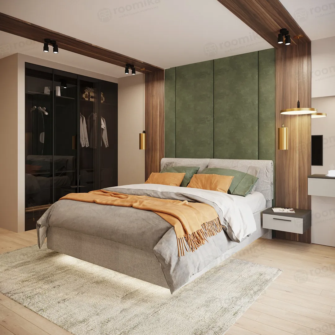 Кровать двуспальная мягкая KOLIBRI с подъемным механизмом, 180x200