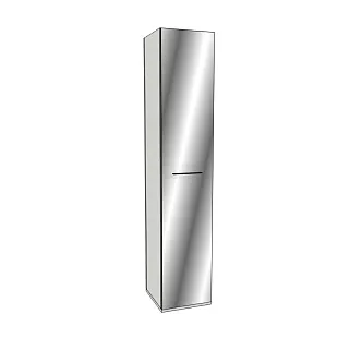 Шкаф одностворчатый узкий зеркалом, фасады МДФ CG-220.45Z