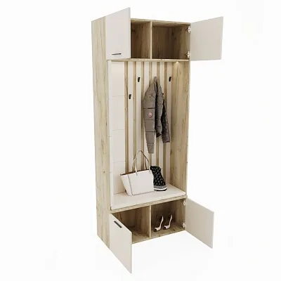 Секция с крючками с подсветкой и мягкими панелями L419