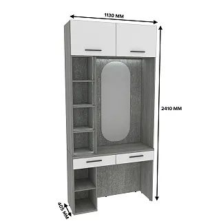 Столик туалетный с антресолью и стеллажом с подсветкой LG415