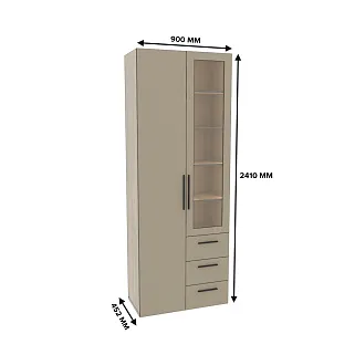 Шкаф комбинированный со стеклом с подсветкой L215S L/R