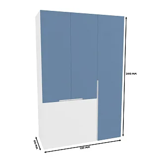 Шкаф двухдверный с фальш-стенкой и раздвижжными дверьми LE205 L/R