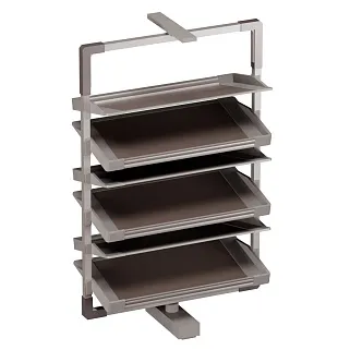ALFA Поворотно-выдвижная обувница, 6 полок, FRM5814.06F.01