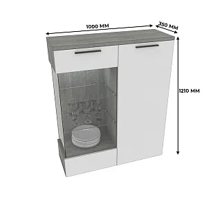 Шкаф напольный с подсветкой LG202 L/R