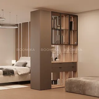 Шкаф-стеллаж для зонирования помещения с подсветкой LGF265.45 L/R