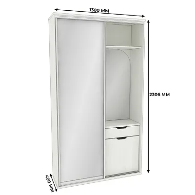 Секция для одежды с дверью купе и зеркалом P227Z