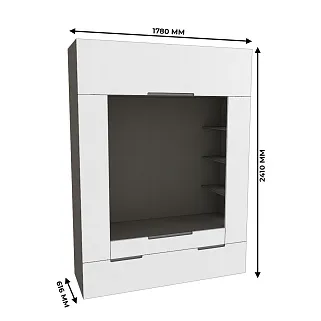 Секция для ТV с подсветкой, фасады в эмали LE406.60