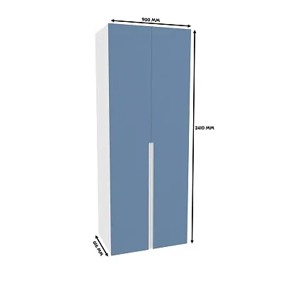 Шкаф двухдверный глубокий, фасады в эмали LE210.60-1