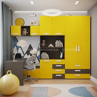 Шкаф двухдверный, фасад комбинированный E213 L/R