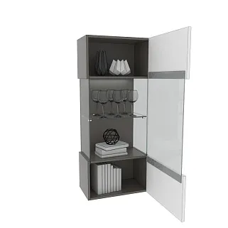 Шкаф навесной с подсветкой, фасады в эмали LE-350