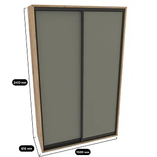 Шкаф-купе ХG150.60-1, профиль INTEGRO, фасад МДФ