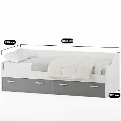 Кровать односпальная L902.200, 90x200