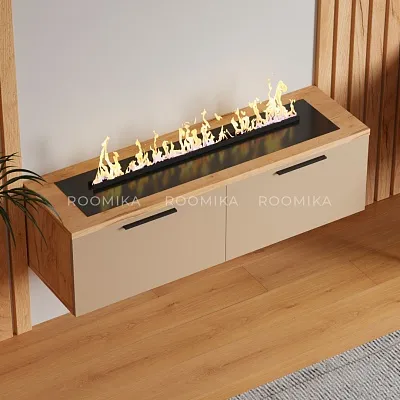 Тумба ТВ напольная с электрокамином L-548.351