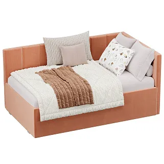 Кровать с подъемным механизмом и ящиком для белья LINE М1, 90х160